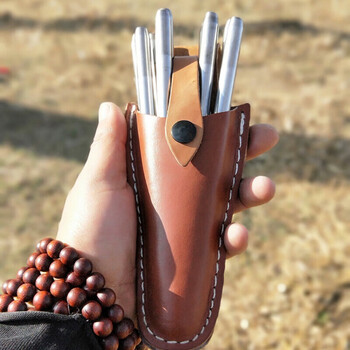 防身暗器高硬度手工飞针飞镖刀子户外练习纯飞针套包 10支飞针加皮兜