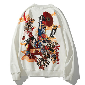 天然蓝秋冬拔刀娘日系花魁潮牌男款潮牌女情侣落肩oversize宽松卫衣白色l 图片价格品牌报价 京东