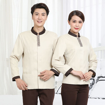 服长袖女家政物业清洁工阿姨楼层客房保洁员春秋装女米黄色单上衣l