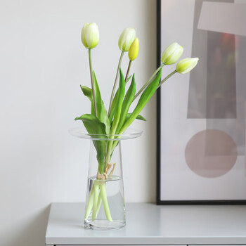 木子西年仿真花软胶郁金香花束39厘米高pu假花塑料仿真花卉家居插花