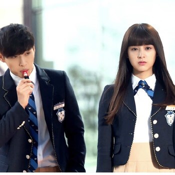 wgai校服高中生全套中学生套装韩国学院风秋季继承者们女班服西装外套