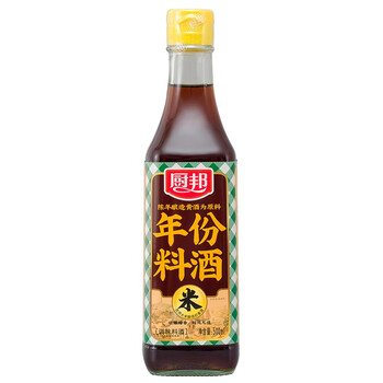 厨邦料酒年份料酒三年黄酒酿造零添加食用酒精防腐剂祛腥增香500ml