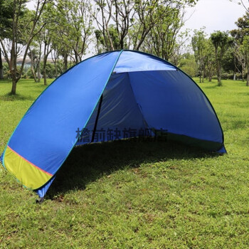 简易帐篷免搭建 海边无底沙滩帐篷简易自动遮阳儿童玩沙挖沙速开免