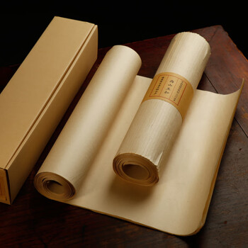 小月轩宣纸福建西山玉纸半生熟竹浆手工毛边纸文房四宝书法国画练习