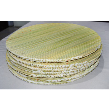 乐(danle)手工高粱杆盖垫圆形双层盖帘饺子盘饺子帘托盘盖垫锅盖篦子