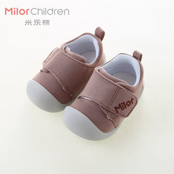 米乐熊男女宝宝运动鞋鞋子03岁婴儿鞋子春秋浅卡其125