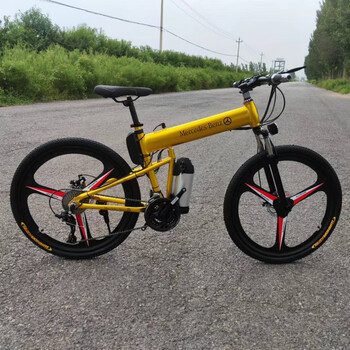 26寸奔驰电动车助力电动山地车可折叠代步车锂电池变速单车公路车