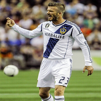 腾讯体育洛杉矶银河球衣2012galaxy冷门复古经典版足球服23号贝克汉姆