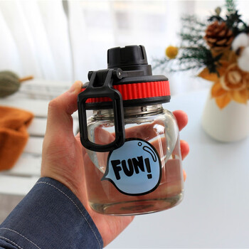 小玻璃杯便携迷你男女随身携带夏季带茶漏水杯学生创意个性茶杯子280