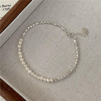 小米星碎银珍珠项链s925银碎银子拼接珍珠项链温柔气质锁骨链款碎银