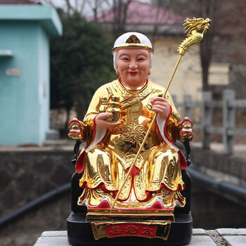 黑老太太神像黑妈妈佛像东北保家仙树脂居家摆件供奉白老太太 16寸38