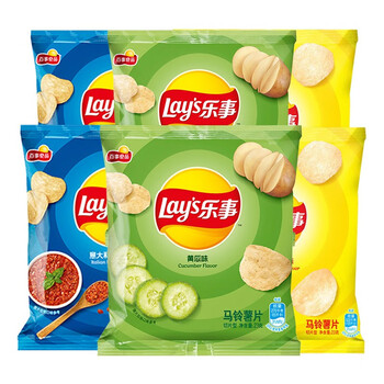 乐事(lays) 薯片23g零食混合口味办公室小吃休闲食品整箱批 5袋原味