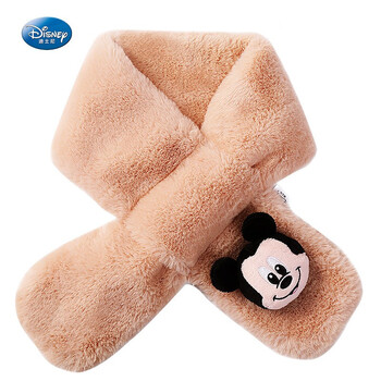 迪士尼disney儿童围巾秋冬保暖防风防寒毛绒围脖男女童米奇卡通米妮