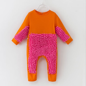 宝宝拖地衣服宝宝爬行服拖地服爬爬服新款拉链婴儿服擦地板防脏秋冬