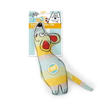 afp卡通猫系列猫薄荷玩具木天蓼逗猫棒幼猫逗猫磨牙老鼠玩具用品蓝色