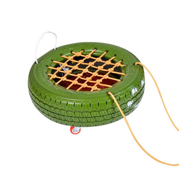 儿童轮胎车幼儿园户外活动体育拓展运动玩具感统训练器材游戏道具绿色