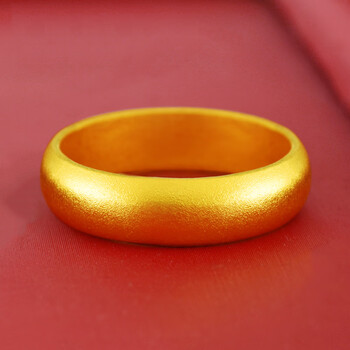 戒指男女足金999新款古法实心泥鳅背厚实大气指环气质素圈送礼定制款