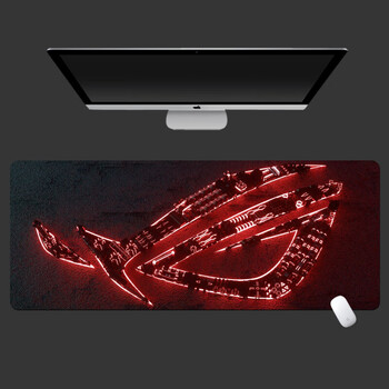 rog败家之眼玩家国度华硕鼠标垫超大号电竞游戏加厚键盘桌垫定制mdngm