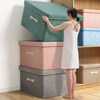 子女居衣服收纳箱家用神器大号布艺衣柜抽屉盒衣物折叠储物筐箱子9 莫