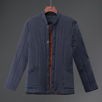 槿微中老年棉衣外套男套装老人衣服爷爷男士驼绒棉袄棉裤爸爸棉服冬季