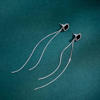 宜炫流苏银耳环2022耳饰韩国气质网红耳坠长款女2021年新款潮耳线色