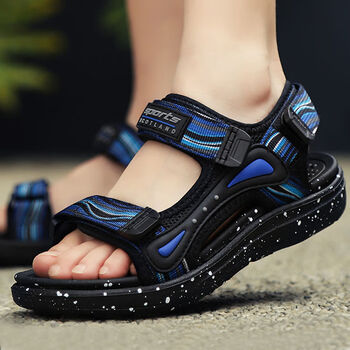 鸿星尔克舒适同类型男童凉鞋2023夏季儿童凉鞋中大童防滑露趾软底男孩