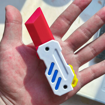 粉童3d打印弹射直跳玩具小刀 废柴小刀玩具重力直跳废柴小刀3 高达