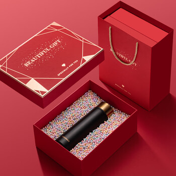 哈尔斯保温杯男士316不锈钢水杯女刻字定制年会礼盒装开业礼品土豪金