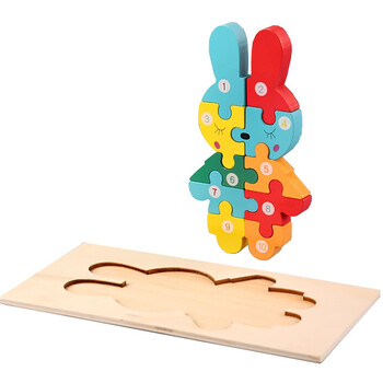 木制立体大拼图婴幼儿1-2-3岁宝宝早教动手动脑智力男女小孩儿童拼图