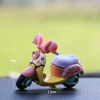 创意卡通摩托小车中控台装饰品可爱香薰瓶内饰气球汽车迷你小摆件小