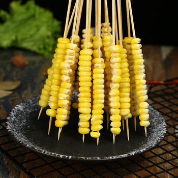 甜糯玉米粒串100串袋玉米粒小串苞米粒手把串商用铁板油炸烧烤半成品