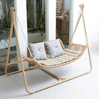 purpleleaf户外秋千吊椅双人荡秋千网红秋千床别墅吊床家用室外庭院