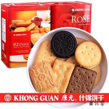 茗仟mingqian新加坡进口康元饼干铁罐铁桶什锦夹心饼干小零食年货礼品