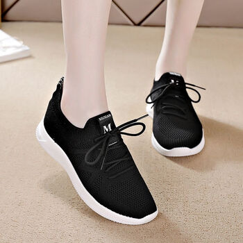休闲鞋女春季运动鞋女不累脚轻便女鞋春秋女士休闲鞋软底透气跑步运动