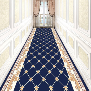 松度 入户走廊地毯长条家用可裁剪门厅玄关垫欧式过道楼梯防滑垫满铺