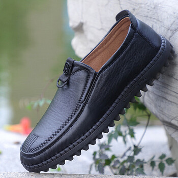 新品中年人爸爸休闲鞋春秋季防臭透气男士休闲软底防滑牛筋中年父亲鞋