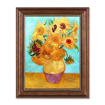 客厅装饰画梵高莫奈世界名画餐厅挂画欧式竖版饭厅背景墙美式油画