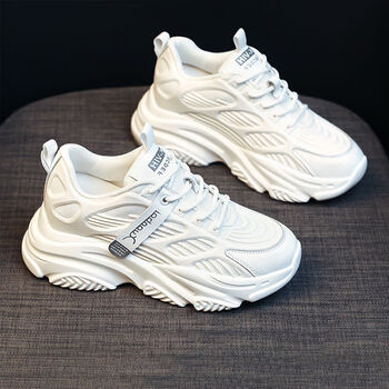 名典春季高级感老爹鞋女款2023年新款秋冬夏款爆款运动休闲小白鞋白色