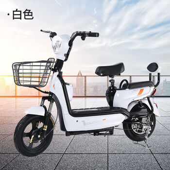 电动自行车同款成人两轮锂电池48v电瓶车小型男女士代步车骑驰侠 白色