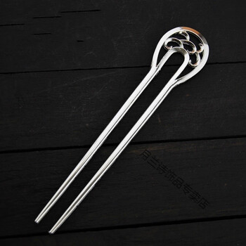 复古民族风发饰镂空花u型发簪子发叉女款步摇盘发合金韩版女礼物