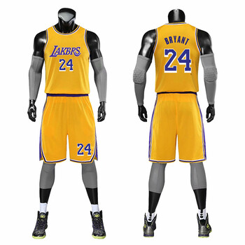 全益人湖人球衣科圆领篮球服套装男比赛服8号24号成人儿童训练背心