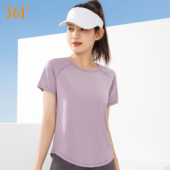 361°运动服健身瑜伽短袖t恤女夏季薄款宽松速干健身房跑步瑜伽上衣