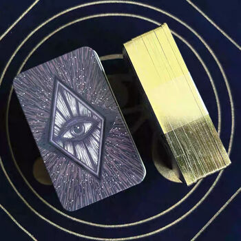 镀金边铁盒棱镜耀光塔罗牌light visions tarot桌游卡牌 班卓 铁盒