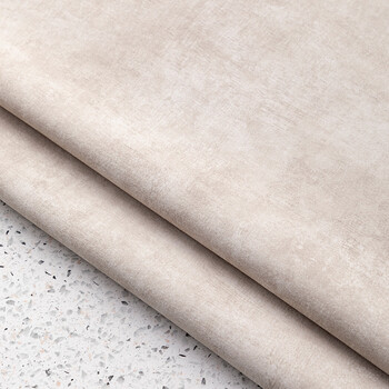 科技绒布料轻奢纯色印花绒面沙发布料软包硬包抱枕沙发套面料1号米色