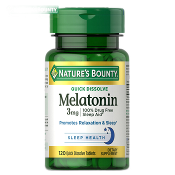 美国进口褪黑素软胶囊 natures bounty melatonin褪黑素 褪黑素