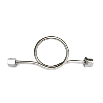 尼威克/NIVK 304不锈钢压力表缓冲管180°/90° 银色 180°内M20×1.5-外1/2 