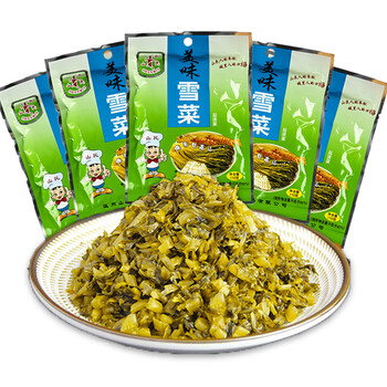 恒愎山民美味雪菜80g袋装下饭菜酱菜腌菜酸菜新鲜雪里红温州特产80克2