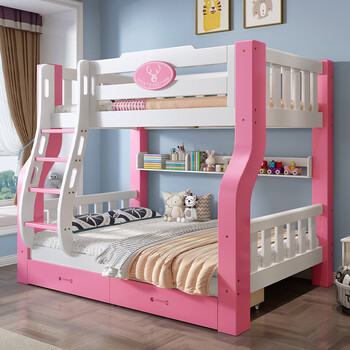 席歌子 全实木两层儿童床上下铺双层床多功能组合高低床成年双人子母