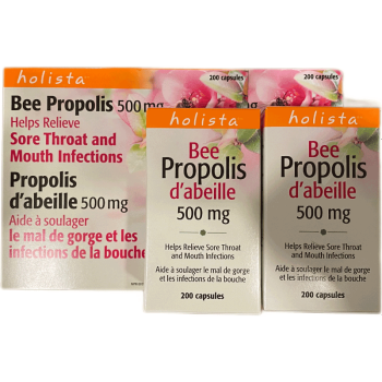 新版加拿大  Bee Propolis天然蜂胶胶囊 500mg200粒 两瓶 超值价