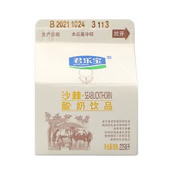 君乐宝沙棘风味酸奶饮品225ml火锅伴侣佐餐乳酸菌饮品餐厅家庭宴 225
